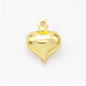 Copper Heart Pendant Hollow Gold Plated, approx 10mm