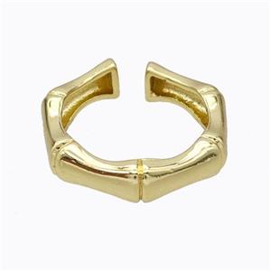 Copper Bamboo Rings Gold Plated, approx 5mm, 18mm dia