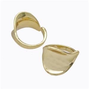 Copper Ring Gold Plated, approx 16-20mm, 18mm dia