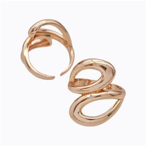 Copper Ring Rose Gold, approx 12-20mm, 18mm dia