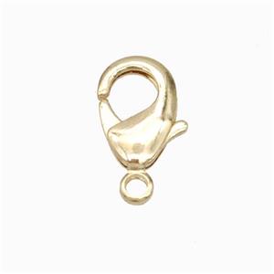 Copper Lobster Clasp Lt.Gold Plated, approx 10mm