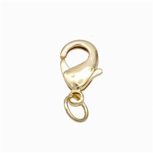 Copper Lobster Clasp Lt.Gold Plated, approx 10mm