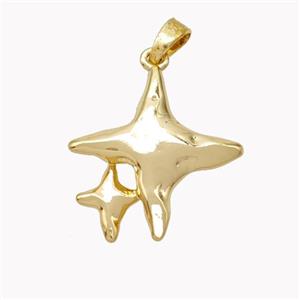 Copper Northstar Pendant Gold Plated, approx 20mm