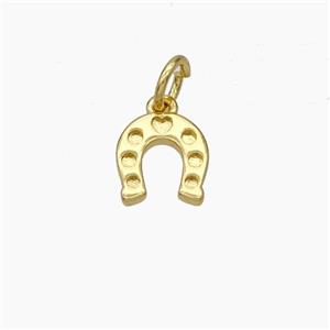 Copper Horseshoe Pendant Gold Plated, approx 7-8mm