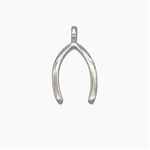 Copper Horseshoe Pendant Platinum Plated, approx 8-16mm