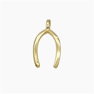 Copper Horseshoe Pendant Gold Plated, approx 8-16mm