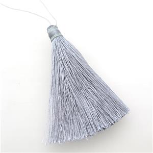 gray Nylon wire tassel pendants, approx 85mm length