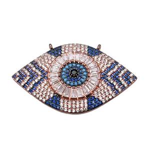 copper Eye pendant pave zircon, rose gold, approx 25-40mm