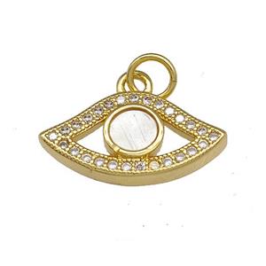 Copper Lips Pendant Pave Shell Zirconia 18K Gold Plated, approx 10-18mm