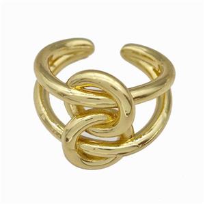 Copper Rings Gold Plated, approx 11mm, 18mm dia