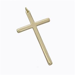 Copper Cross Pendant Gold Plated, approx 32-55mm