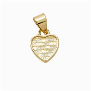 Copper Heart Pendant Gold Plated, approx 8.5mm