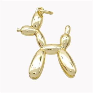 Copper Dog Pendant Gold Plated, approx 16-20mm