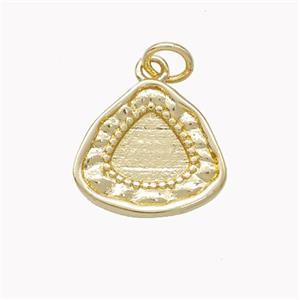 Copper Triangle Pendant Gold Plated, approx 15mm