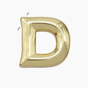 Copper Letter-D Pendant Gold Plated, approx 15-18mm