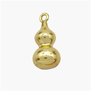 Copper Gourd Pendant Gold Plated, approx 8-15mm