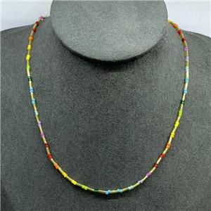 seed Glass Necklace, approx 2mm, 40-45cm length