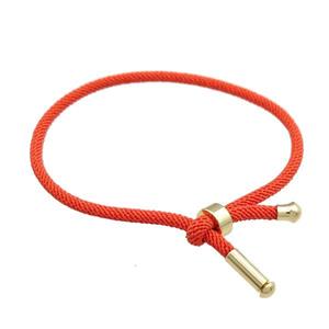 Red Nylon Bracelet Adjustable, approx 3mm