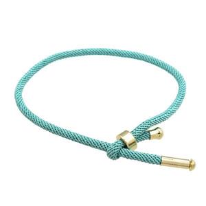 Nylon Bracelet Adjustable Mint Green, approx 3mm