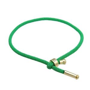 Green Nylon Bracelet Adjustable, approx 3mm