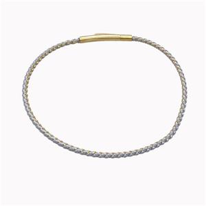 Nylon Cord Bracelet With Stainless Steel Clasp, approx 2mm thickness