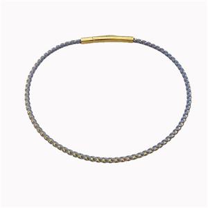 Nylon Cord Bracelet With Stainless Steel Clasp, approx 2mm thickness