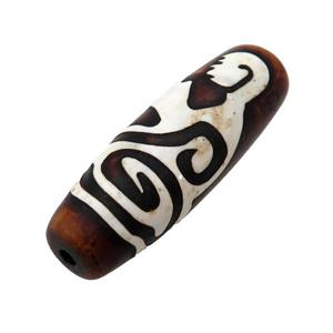 tibetan DZi Agate barrel beads, approx 14-40mm