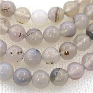 Heihua Agate Beads, round, approx 4mm dia