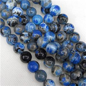 blue fire Agate Beads, round, approx 10mm dia