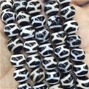 round Tibetan Dzi Agate Beads, football, approx 10mm dia, 38pcs per st