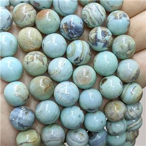 Turq Agate Beads Smooth Round, approx 14mm dia