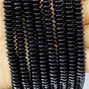 Natural Black Onyx Agate Beads Rondelle, approx 3-8mm