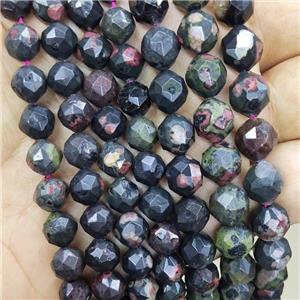 Natural Dinosaur Jasper Beads Multicolor Cut Round, approx 5-6mm