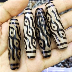 Tibetan Dzi Agate Rice Beads Evil Eye, approx 16-60mm