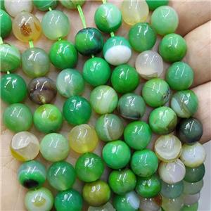 Natural Agate Beads Green Dye Faceted Round, approx 10mm