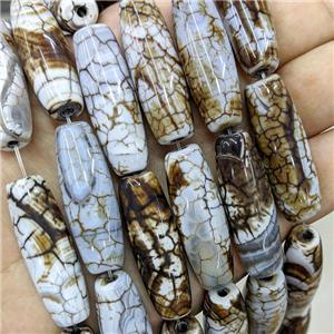 Coffee Veins Agate Rice Beads Dye, approx 13-40mm, 8pcs per st