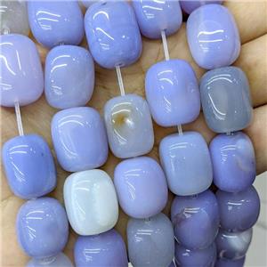 Natural Agate Tube Beads Blue Dye, approx 15-20mm