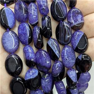 Purple Druzy Agate Oval Beads Dye, approx 15-20mm