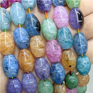 Druzy Agate Rice Beads Dye Mix Color, approx 13-18mm