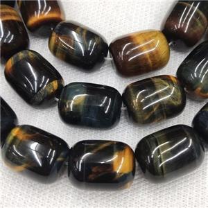 Tiger eye stone barrel beads, A-grade, approx 12x16mm