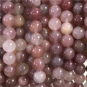 round Strawberry Quartz Beads, approx 6mm dia