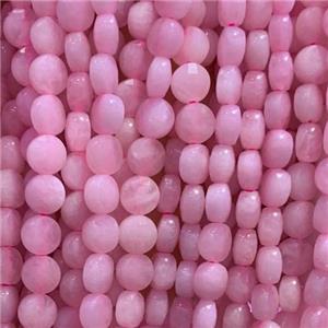 Madagascar Rose Quartz Beads, faceted circle, approx 6mm dia