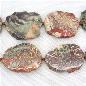 blue Ocean Jasper slice beads, approx 30-50mm