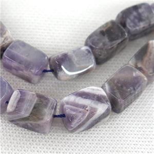 dogteeth Amethyst Cuboid beads, approx 10-14mm