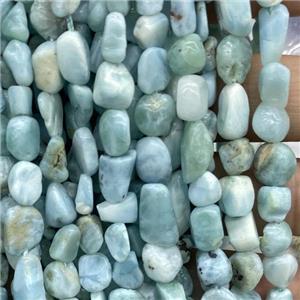 blue Larimar chip beads, freeform, approx 4-7mm