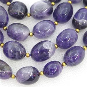 Amethyst rice beads, approx 12-16mm