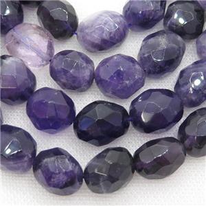 Amethyst Beads, faceted Irregular, approx 12-16mm