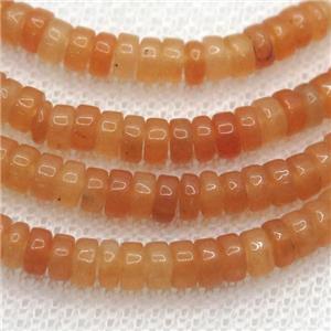 red Aventurine heishi beads, approx 2x4mm