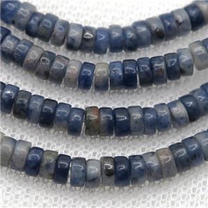 blue aventurine heishi beads, approx 2x4mm