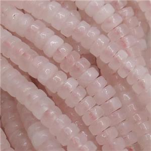 Rose Quartz heishi beads, approx 4mm